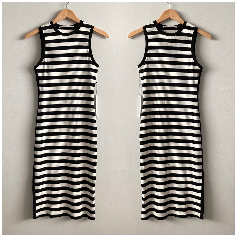 Susana Monaco Black & White Striped Dress